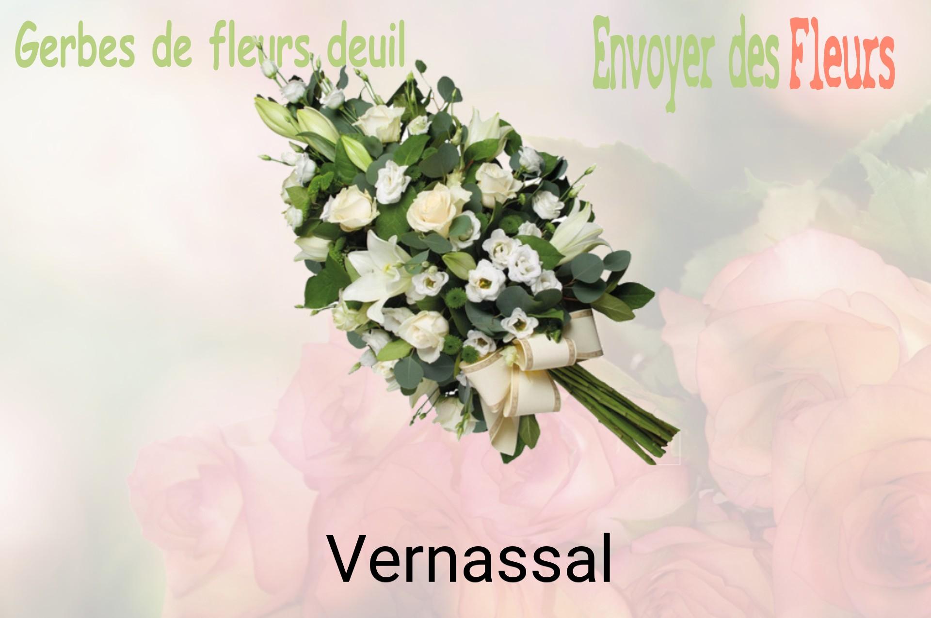 Gerbe de fleurs de deuil livrée à Vernassal